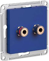 Розетка аудио без рамки Systeme Electric AtlasDesign 2-м. аквамарин картинка